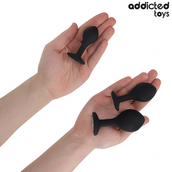 ADDICTED TOYS - SET DE 3 PLUG ANAL CON JOYA ADDICTED TOYS