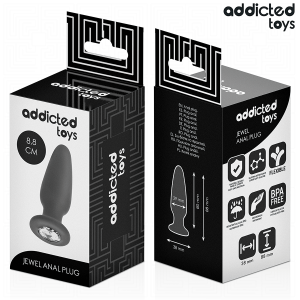 ADDICTED TOYS - PLUG ANAL CON JOYA TAMAÑO S 8,8 CM ADDICTED TOYS