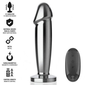 INTENSE - PLUG ANAL 10 VIBRATIONS GODE MÉTALLIQUE AVEC TÉLÉCOMMANDE M INTENSE ANAL TOYS
