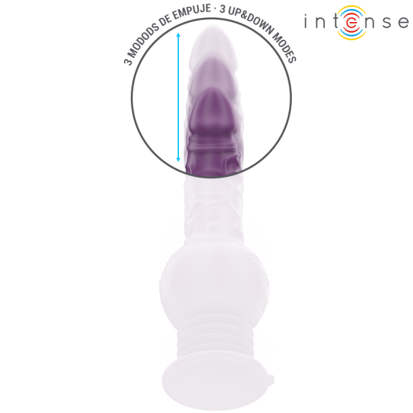 INTENSE - VIBRATEUR MULTIFONCTION TATUM AVEC VIBRATION DE HAUT EN BAS 24 CM VIOLET INTENSE FUN