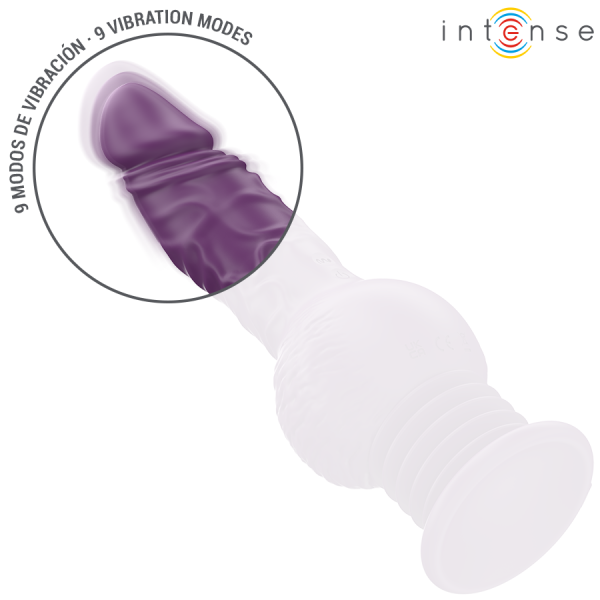 INTENSE - VIBRATEUR MULTIFONCTION TATUM AVEC VIBRATION DE HAUT EN BAS 24 CM VIOLET INTENSE FUN
