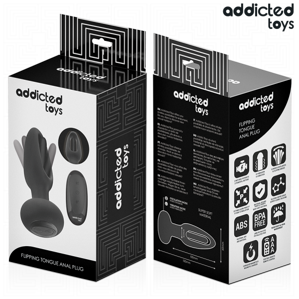 ADDICTED TOYS - PLUG ANAL AVEC LANGUE VIBRANTE ET TÉLÉCOMMANDE ADDICTED TOYS