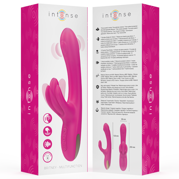 INTENSE - BRITNEY VIBRADOR CONEJO MULTIFUNCIÓN 23 CM ROSA INTENSE