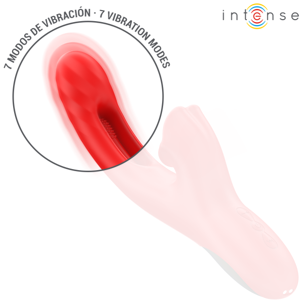 INTENSE - JESSICA VIBRATEUR MULTIFONCTION STIMULATION CLITORIS 24,8 CM ROUGE INTENSE FUN