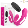 INTENSE - JANET DOUBLE STIMULATEUR ET VIBRATEUR EN U AVEC TÉLÉCOMMANDE ROSE INTENSE COUPLES TOYS