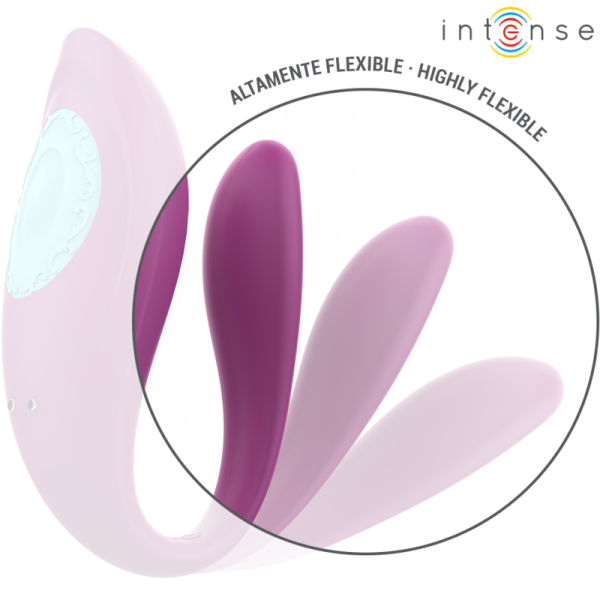 INTENSE - ANNIE VIBRATEUR ET STIMULATEUR EN U VIOLET TÉLÉCOMMANDE INTENSE COUPLES TOYS