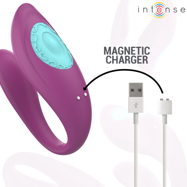 INTENSE - ANNIE VIBRATEUR ET STIMULATEUR EN U VIOLET TÉLÉCOMMANDE INTENSE COUPLES TOYS