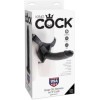 KING COCK - HARNAIS AVEC PÉNIS NOIR RÉALISTE 22,9 CM KING COCK