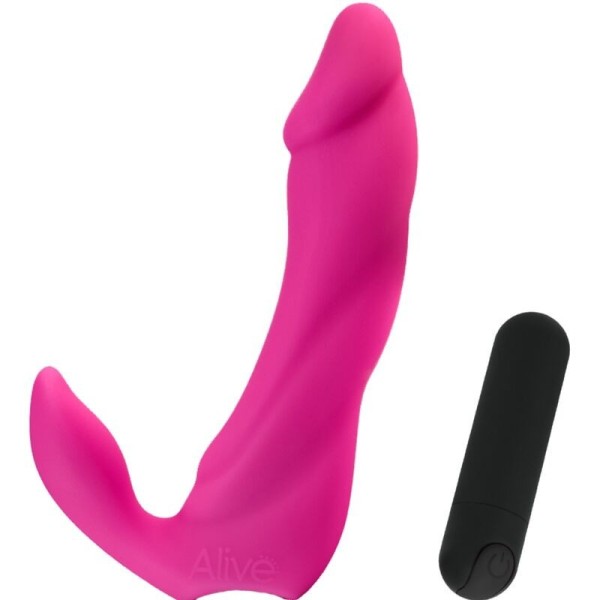 ALIVE - GODE VIBRATEUR BIFUN PRO ROSE 14,9 CM ALIVE