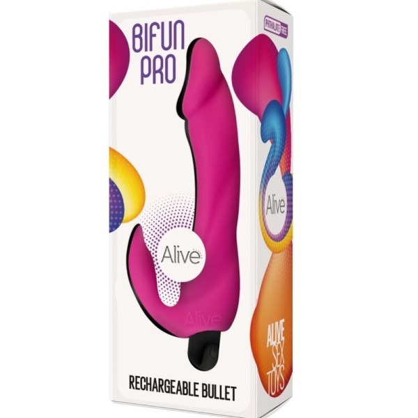 ALIVE - GODE VIBRATEUR BIFUN PRO ROSE 14,9 CM ALIVE