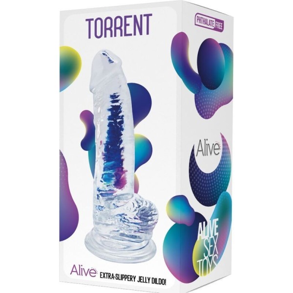 ALIVE - PENE REALISTA TRANSPARENTE TORRENT 20,6 CM ALIVE