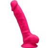 SILEXD - MODÈLE 1 PÉNIS RÉALISTE PREMIUM SILEXPAN SILICONE FUCHSIA 17.5 CM SILEXD