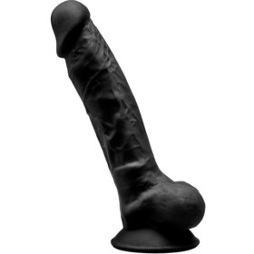 SILEXD - MODÈLE 1 PÉNIS RÉALISTE PREMIUM SILEXPAN SILICONE NOIR 17.5 CM SILEXD
