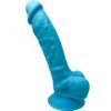 SILEXD - MODÈLE 1 PÉNIS RÉALISTE PREMIUM SILEXPAN SILICONE BLEU 17.5 CM SILEXD