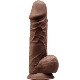 SILEXD - MODÈLE 1 PÉNIS RÉALISTE PREMIUM SILEXPAN SILICONE MARRON 21.5 CM SILEXD