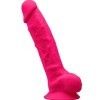 SILEXD - MODÈLE 1 PÉNIS RÉALISTE PREMIUM SILEXPAN SILICONE FUCHSIA 20 CM SILEXD