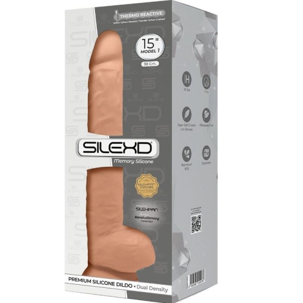 SILEXD - MODÈLE 1 PÉNIS RÉALISTE PREMIUM SILEXPAN SILICONE 38 CM SILEXD