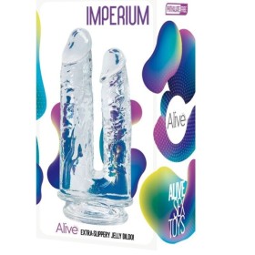 ALIVE - IMPERIUM DOUBLE PÉNIS RÉALISTE TRANSPARENT 12/14 CM ALIVE