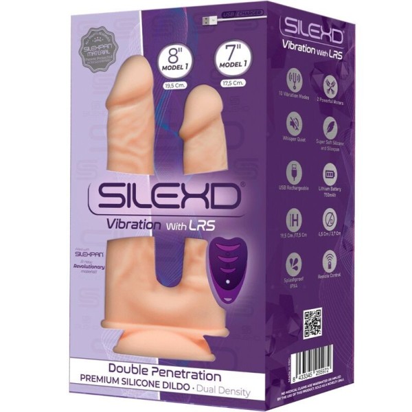SILEXD - MODELO 1 VIBRADOR DE PENE REALISTA DOBLE PENETRACIÓN PRE