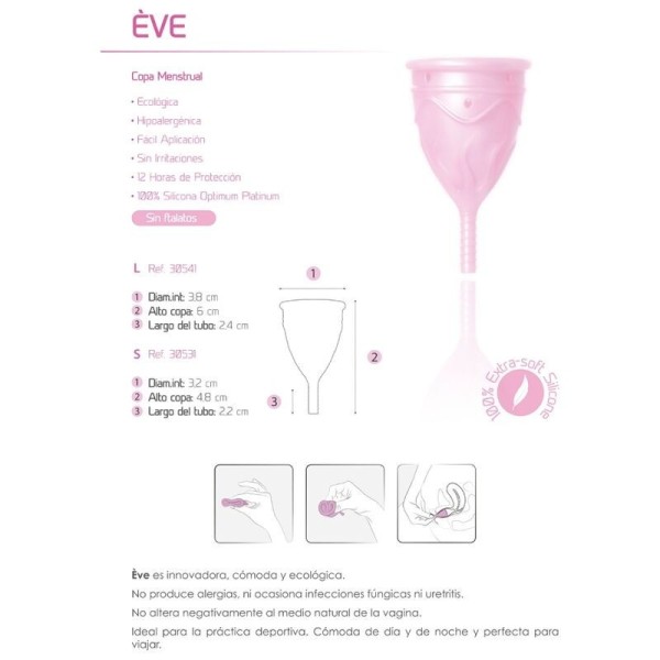 FEMINTIMATE - COPO MENSTRUAL DE SILICONE EVE - TAMANHO L FEMINTIMATE