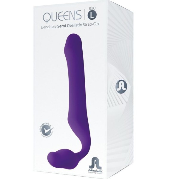 ADRIEN LASTIC - QUEENS SOFT STRAP-ON MORADO TALLA L ADRIEN LASTIC