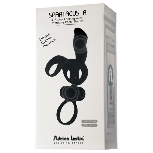 ADRIEN LASTIC - ANILLO ESPARTACUS Y FUNDA PARA EL PENE CON VIBRAD