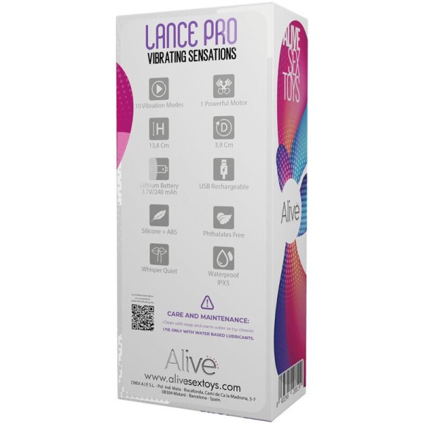 ALIVE - ESTIMULADOR ANAL LANCE PRO ROSA ALIVE - Vibradores anales