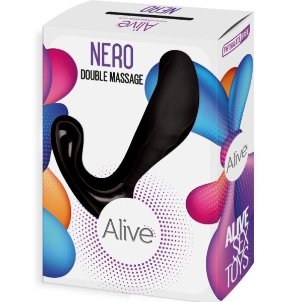 ALIVE - NERO DUPLO ANAL E MASSAJADOR PROSTÁTICO ALIVE
