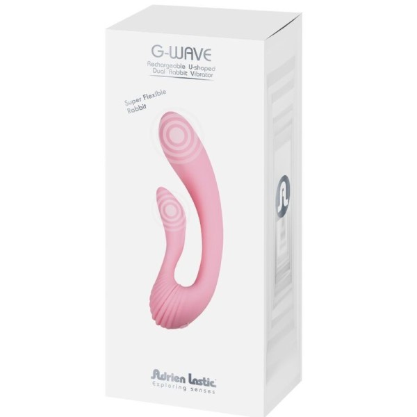 ADRIEN LASTIC - VIBRADOR G-WAVE DUAL CONEJO ROSA ADRIEN LASTIC