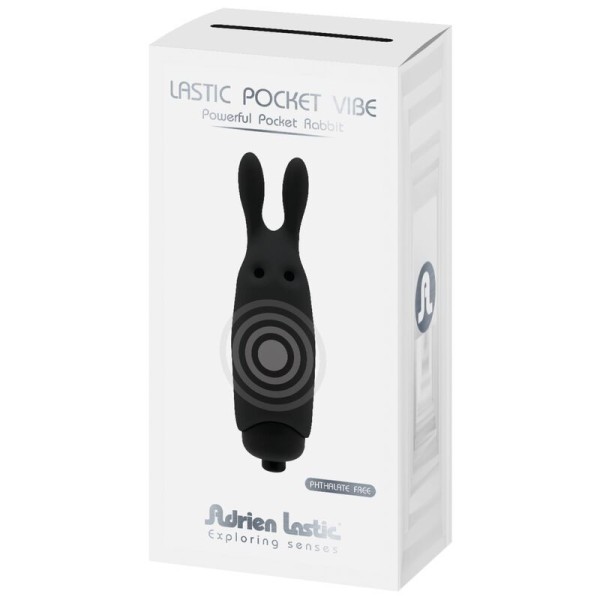 ADRIEN LASTIC - LASTIC VIBRADOR DE BOLSILLO CONEJO NEGRO ADRIEN L
