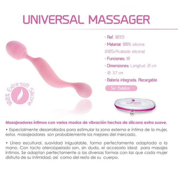 FEMINTIMATE - VIBRATEUR UNIVERSEL EN SILICONE ROSE FEMINTIMATE