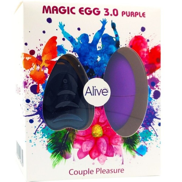 ALIVE - MAGIC EGG 3.0 HUEVO VIBRADOR CONTROL REMOTO MORADO ALIVE