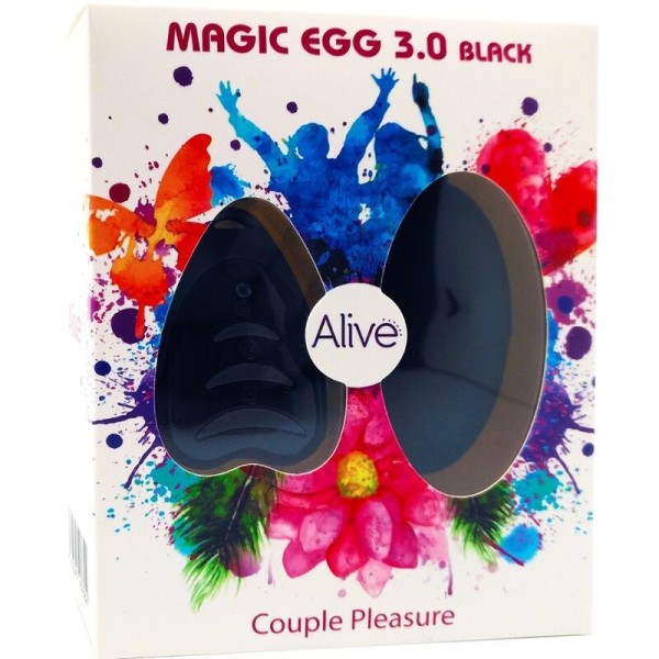 ALIVE - MAGIC EGG 3.0 OEUF VIBRANT TÉLÉCOMMANDE NOIR ALIVE