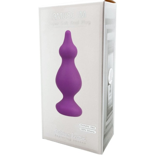 ADRIEN LASTIC - AMUSE PLUG ANAL DE SILICONA MORADO TALLA M ADRIEN