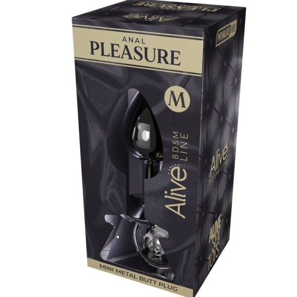 ALIVE - MINI PLUG DE PLACER ANAL DE METAL BLANCO TALLA M ALIVE