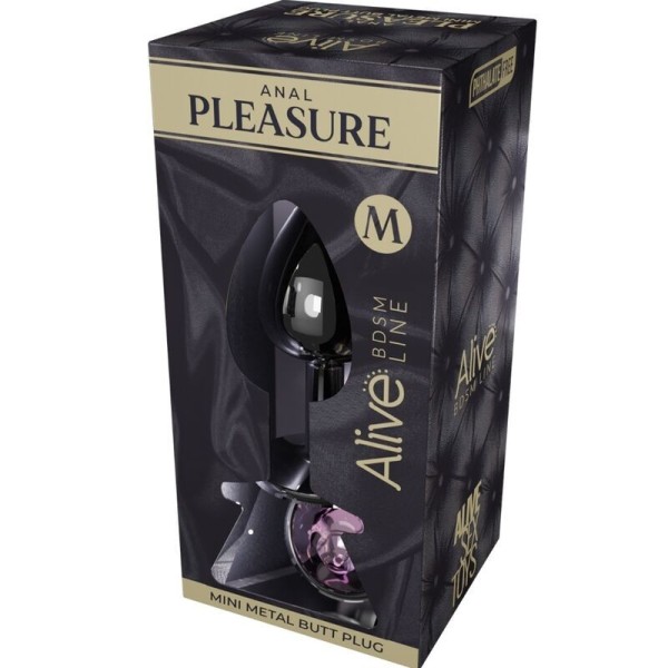ALIVE - PLAISIR ANAL MINI PLUG MÉTAL ROSE TAILLE M ALIVE