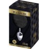 ALIVE - PLUG DE PLAISIR ANAL LISSE MÉTAL FLUFFY NOIR TAILLE M ALIVE