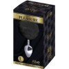 ALIVE - PLUG DE PLACER ANAL LISO METALICO NEGRO FLUFFY TALLA L AL