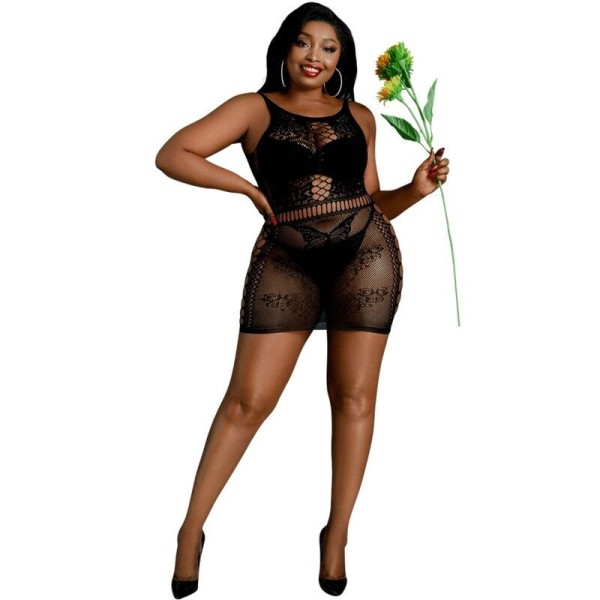 MOONLIGHT - ROBE MODÈLE 1 NOIRE GRANDE TAILLE MOONLIGHT - Bodystocking
