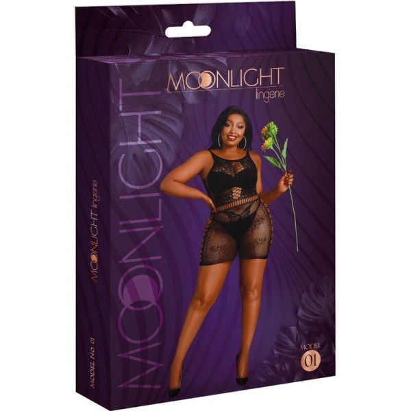 MOONLIGHT - VESTIDO MODELO 1 NEGRO TALLA GRANDE MOONLIGHT - Bodys
