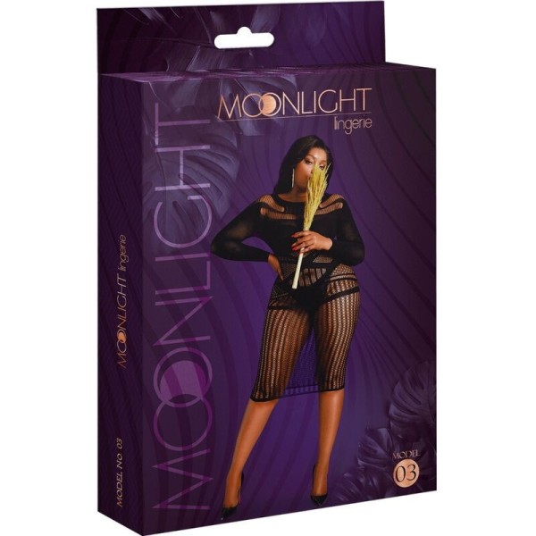 MOONLIGHT - VESTIDO MODELO 3 NEGRO TALLA GRANDE MOONLIGHT - Bodys