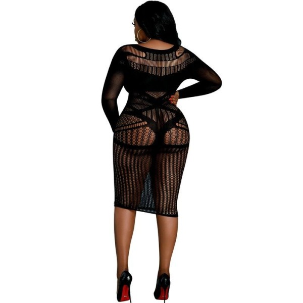 MOONLIGHT - VESTIDO MODELO 3 NEGRO TALLA GRANDE MOONLIGHT - Bodys