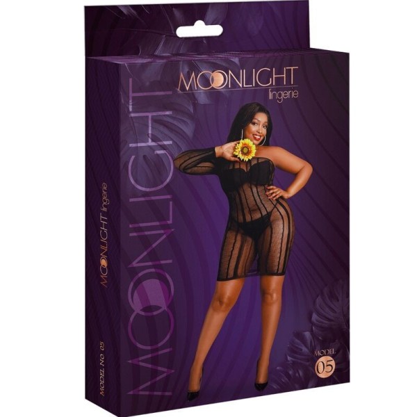 MOONLIGHT - ROBE MODÈLE 5 NOIRE GRANDE TAILLE MOONLIGHT - Bodystocking