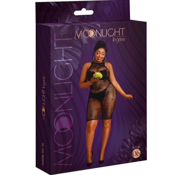MOONLIGHT - ROBE MODÈLE 6 NOIRE GRANDE TAILLE MOONLIGHT - Bodystocking