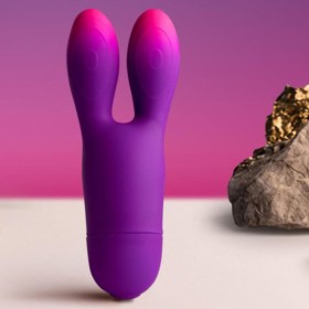 ROCKS-OFF - GLO-GIRL BUNNY VIBRATEUR FLEXIBLE VIOLET ROCKS-OFF