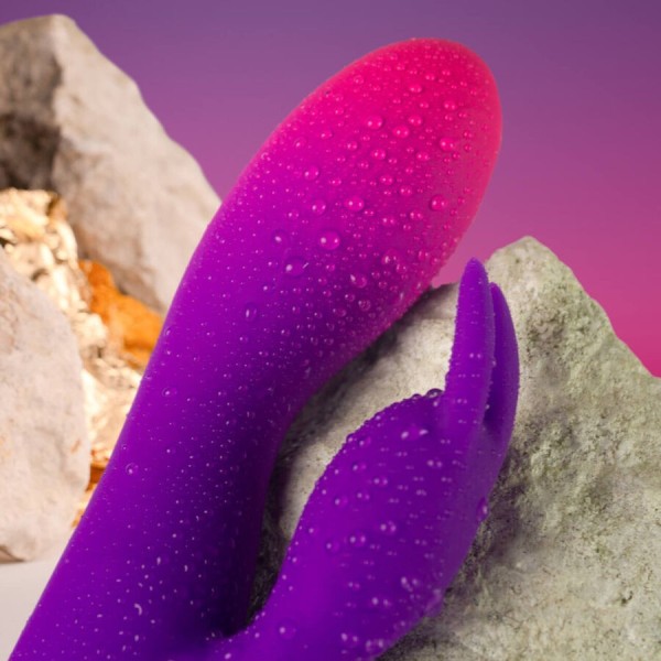 ROCKS-OFF - GLO-GIRL VIBRADOR CONEJO MORADO ROCKS-OFF