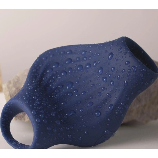 MASTURBADOR VIBRADOR FLEXIBLE ROCKS-OFF AZUL PALMA