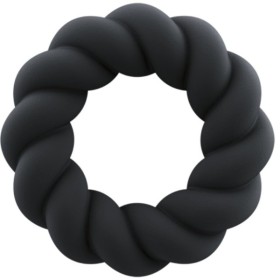 ROCKS-OFF - ANNEAU DE MASTURBATION EN SILICONE NOIR TWIST ROCKS-OFF