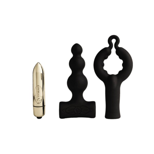 ROCKS-OFF - LITTLE SENSACIONES BUBBLES PLUG ANAL VIBRADOR NEGRO R