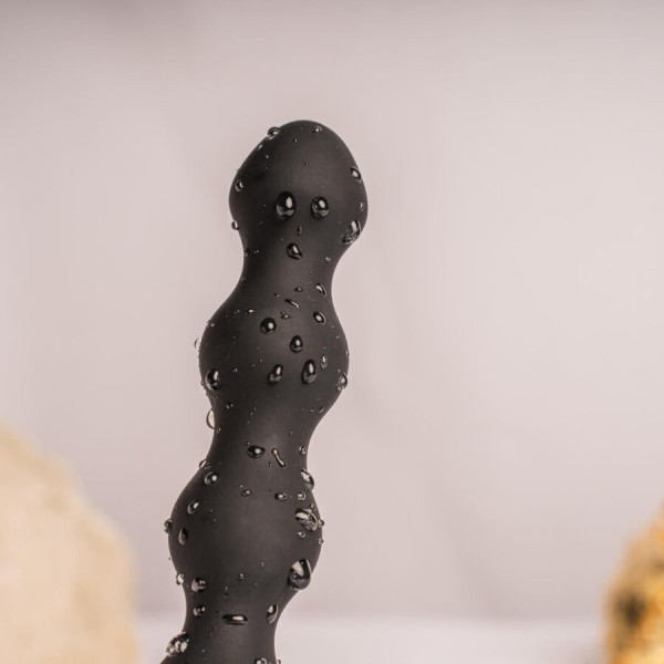 ROCKS-OFF - PETITE SENSACIONES BEADS PLUG ANAL VIBRADOR NEGRO ROC